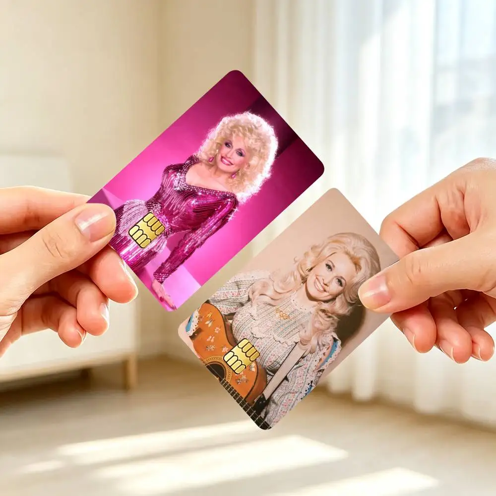 D-Dolly Parton Country Music Icon  Credit Card HD Stickers Small Chip Waterproof Sticker Game Card Decal Gift