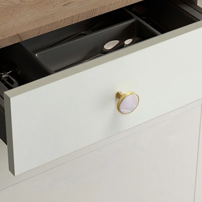 Light luxury handle single hole furniture drawer wardrobe handle golden cabinet zinc alloy handles
