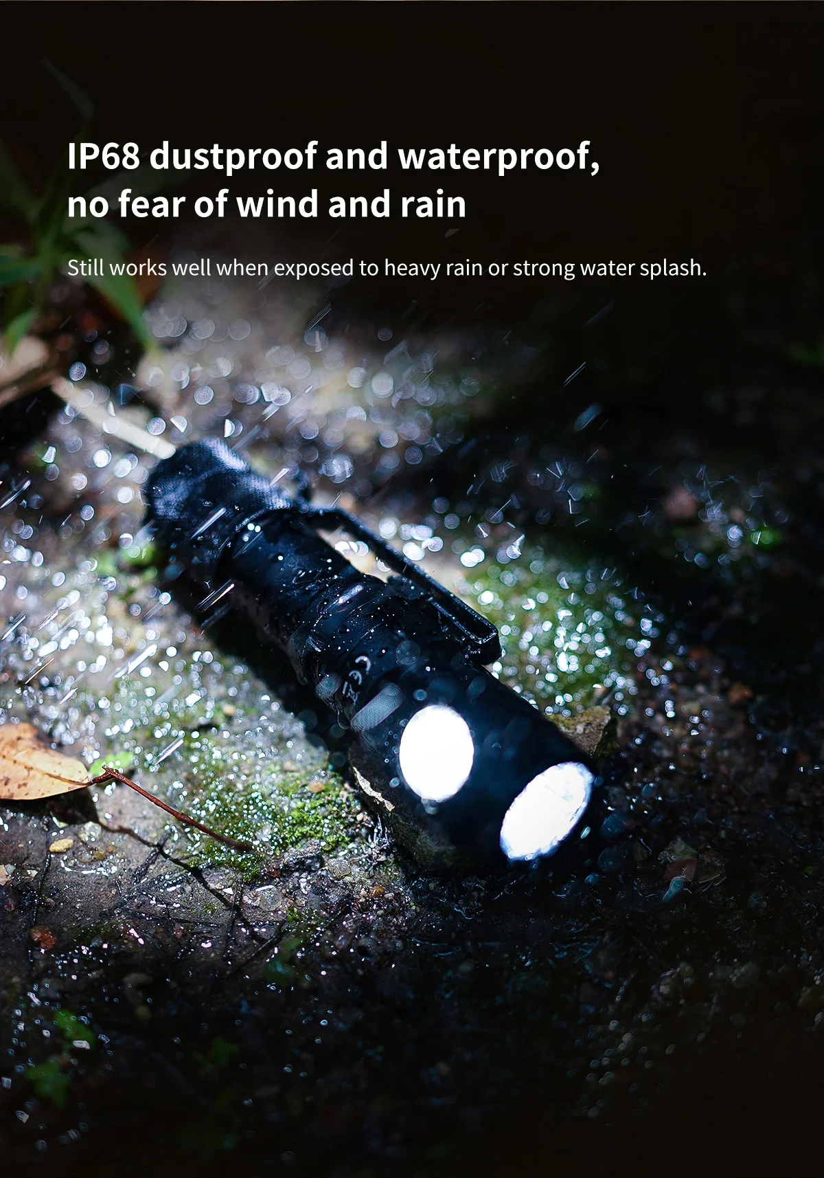 WUBEN L1 Dual-Quellen-Licht, wiederaufladbare Taschenlampe, 2000 Lumen, magnetischer Schwanz, wasserdichte Taschenlampe für Outdoor-Camping, Wandern, Beleuchtung – Detail 15