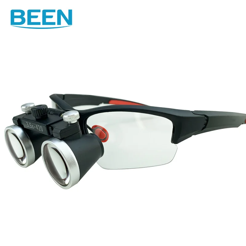 Dental Loupes 3.5x2.5x 320-420mm Goggles Lab Medical Magnifier Dentists Surgical Optical lens magnifying glass Black