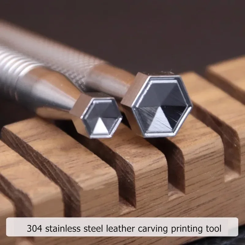 Honeycomb Pattern Leather Carving Printing Tool 304 Stainless Steel DIY Handmade Leather Art Printing Metal Punching Machine