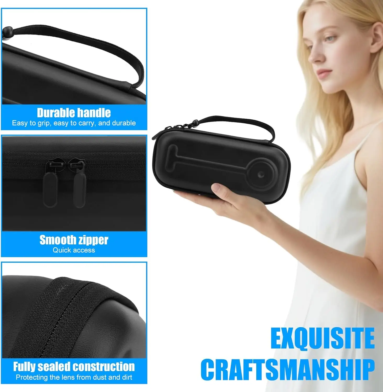 Camera Storage Bag for Switch 2 Camera with Dust Cover and Cleaning Cloth Durable Waterproof for Switch2 Camera  Accessories