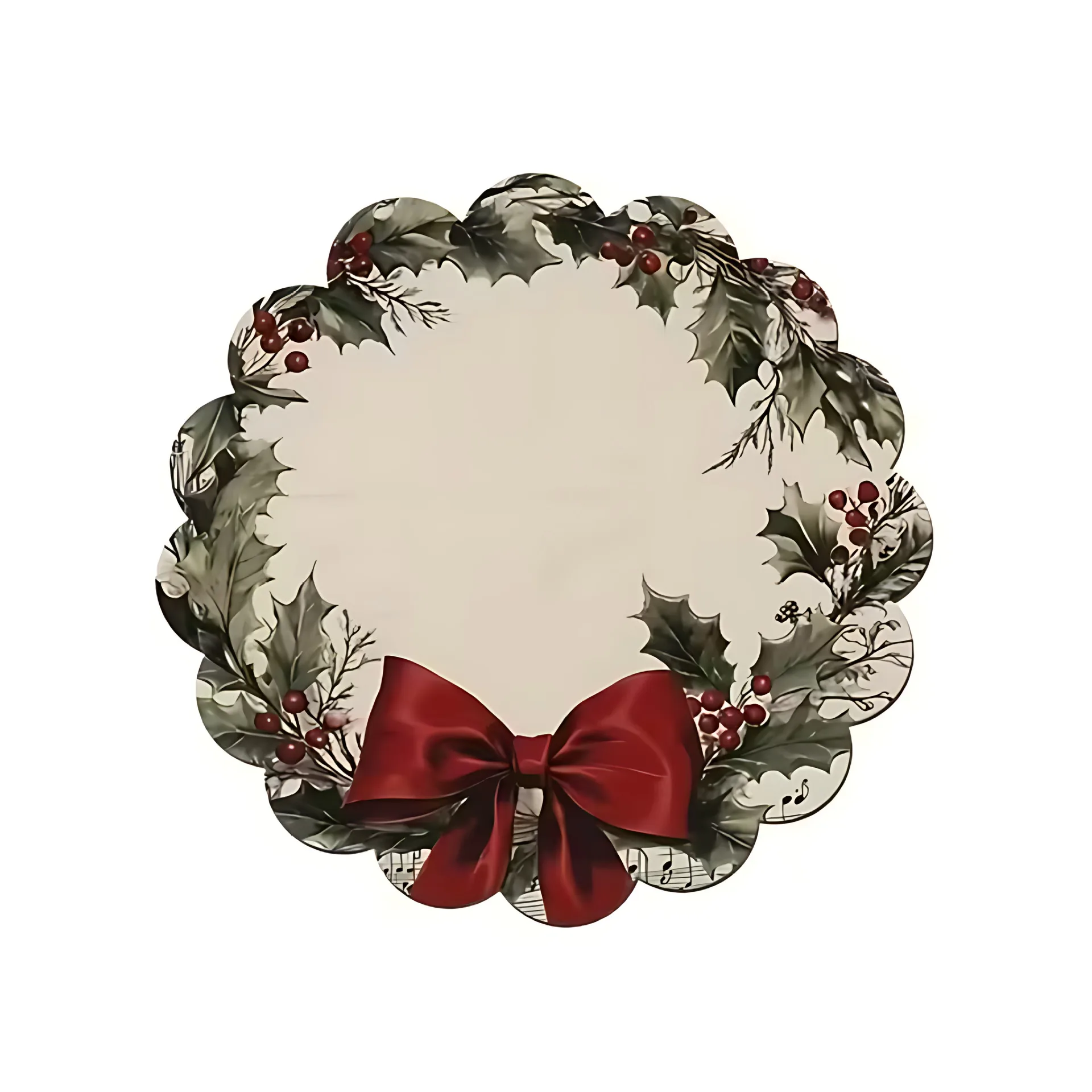 VIKAMA christmas snowman sled round placemat 15 inch 38cm dining table mat non slip waterproof heat resistant for dining table