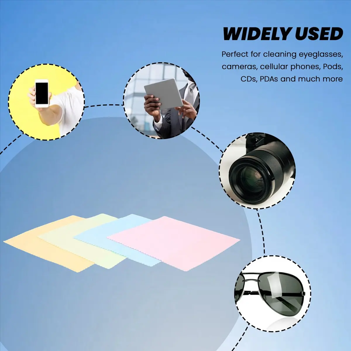 A72Z 4 Microfiber Optical Cleaning Cloth Dvd Lcd Camera Lens Screen Clean Cloth Towel