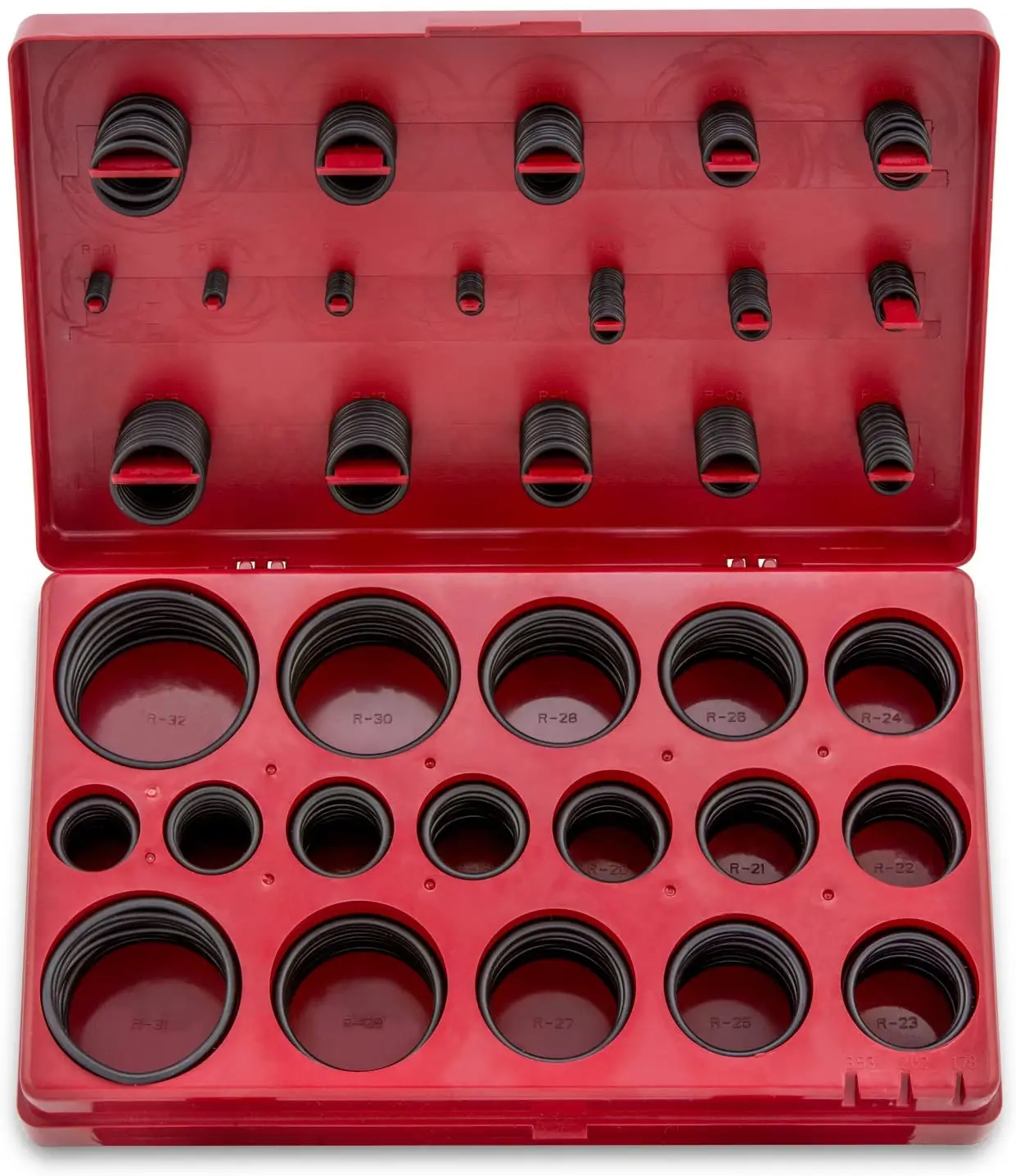 NBR O-Ring-Sortiment-Set, Nitrilkautschuk-Dichtungsscheiben-Set, wasserdichte Dichtungen, drei Optionen: Rot, Blau, Gelb, Box. Jeweils 30 Größen – Detail 3
