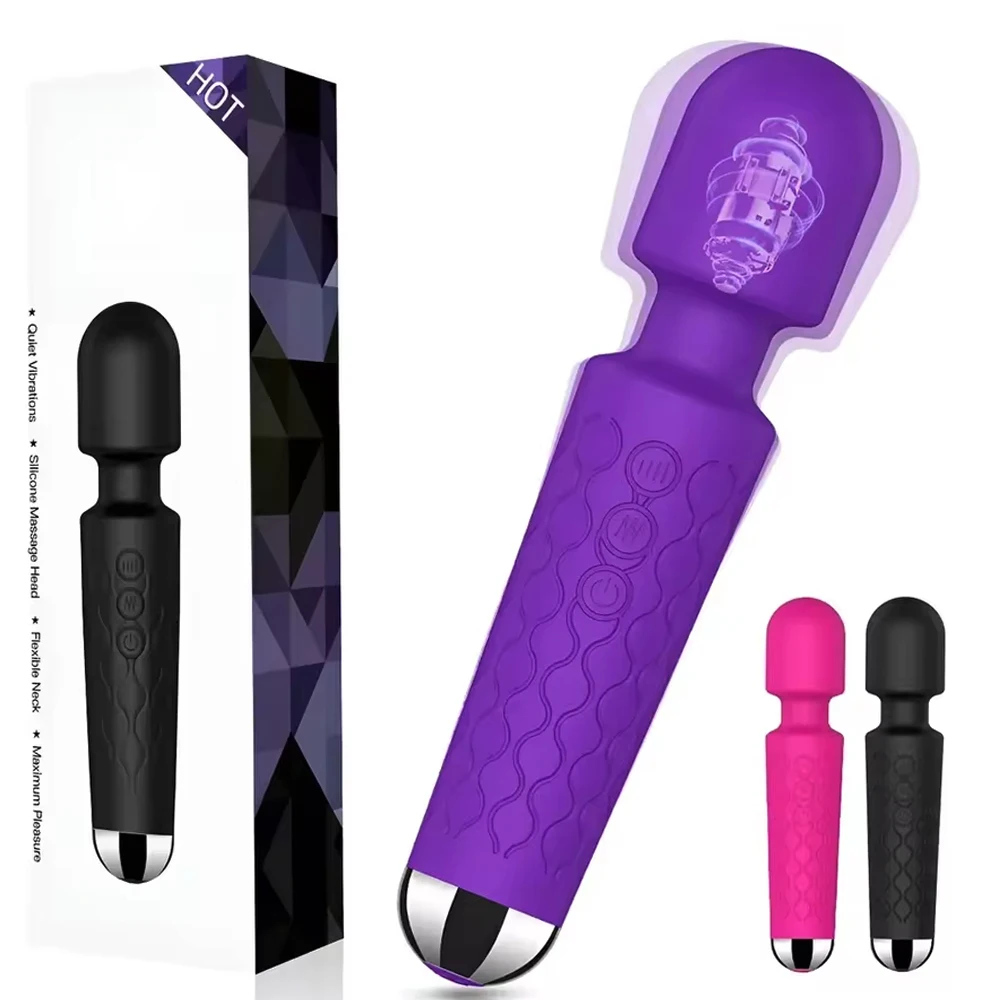 Vibrador AV para Mujeres, Estimulador de Clítoris, Masajeador Vaginal, Dildo con Punto G, Varita Mágica Vibrante, Juguetes Sexuales para Adultos +18