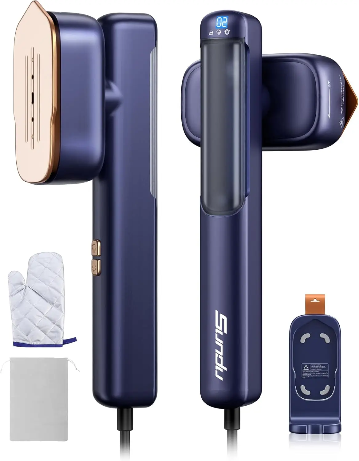 

Steamer Iron for Clothes, Portable 2 In 1 Travel Handheld Garment Steamer,20 Minutes of Continuous Steam,100ml Water Tank