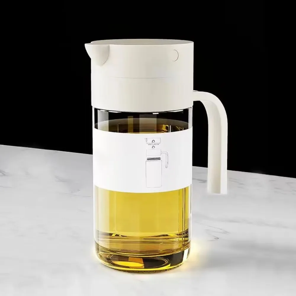

Drip-Free Oil Dispenser Borosilicate Glass Spray Function Vinegar Dispenser 550ml Automatic Seal Oil Can Kitchen Use