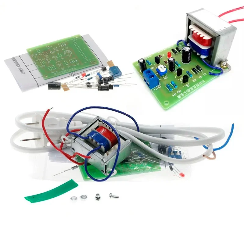 Series Adjustable DC Regulated Power Supply Kit Training test Electronic Production Voltage Stabilization