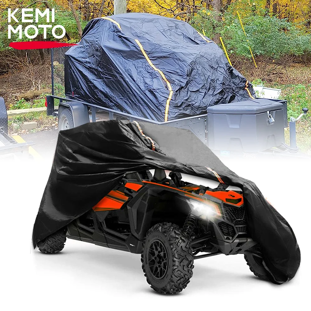 

4 Doors UTV Utility Vehicle Storage Cover For Can-Am Maverick X3 Defender Max HD10 HD8 Compatible with Polaris RZR 4 XP 1000 900