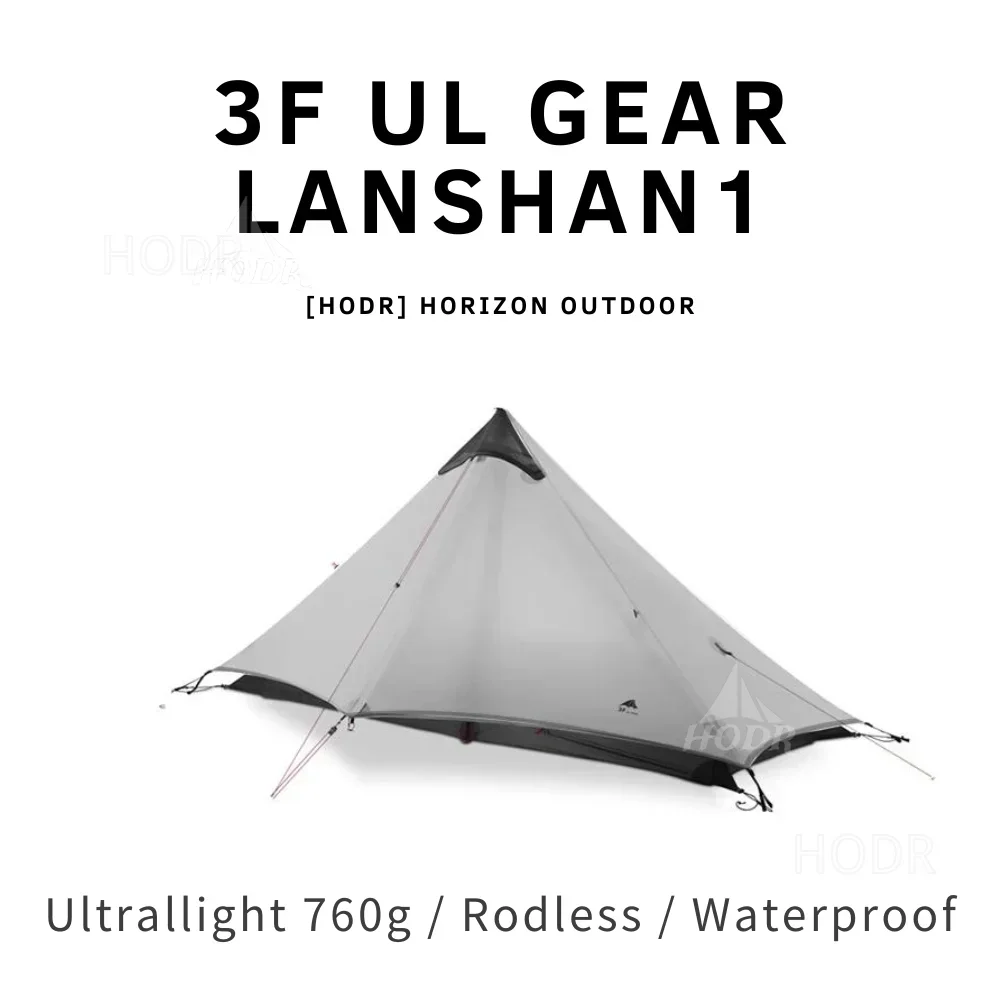 [HODR] 3F UL GEAR Lanshan1 Ультралегкая 760g соло-палатка без ручки сезона 3/4 палатка для походов и пешего туризма