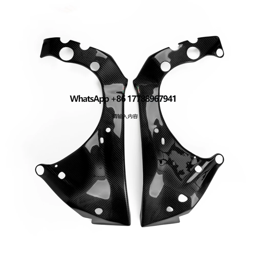 

Motorcycle Carbon Fiber Bright Twill Weave Frame Covers for R1 2015-2018