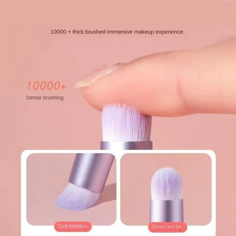 Mini Lip Brush Portable Round Head Carry Lid Lipstick Brush Concealer Brush Soft synthetic Girl Lip Gloss Smudge Makeup Brush