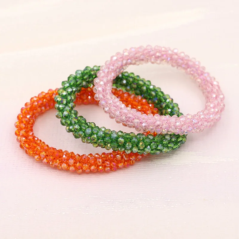 Multilayer Crystal Elastic Bracelet Fashion Women Jewelry Bohemian Bracelets Wrist Accessories Girls Gifts