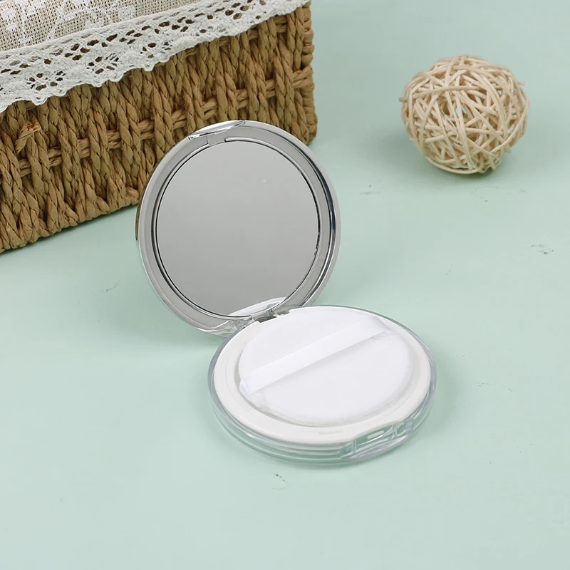 5g Portable Powder Box Empty Travel Makeup Container with Powder Puff mirror