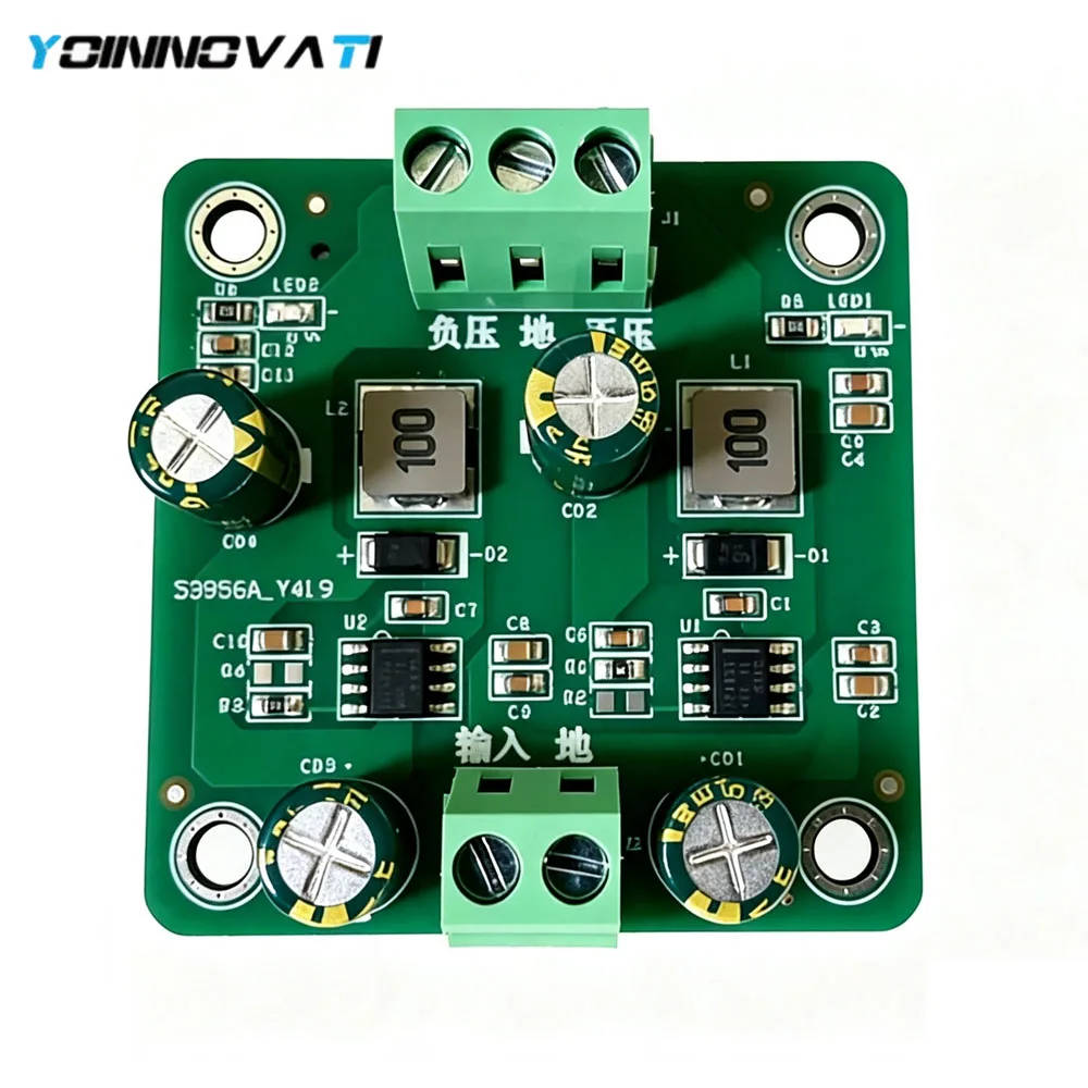 TPS5430 24V DC-DC Bipolar Power Supply Board ±3.3V ±5V ±9V ±12V High Current 2.5A/1.5A with LED Indicators Switching Regulator