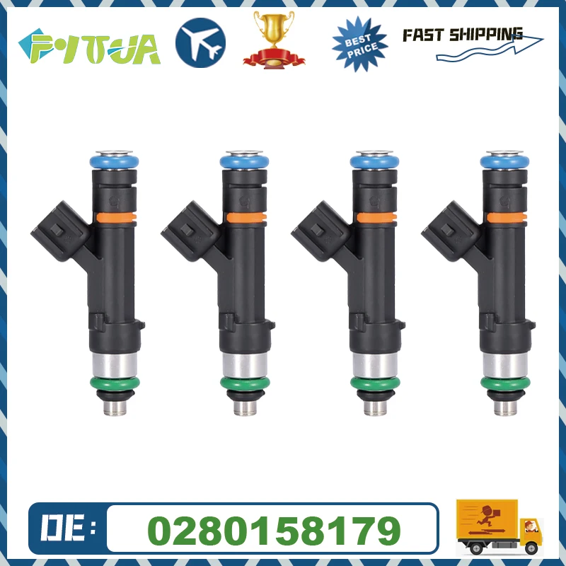 

4 шт., высококачественная топливная форсунка 0280158179 8S4Z9F593A для автомобиля Ford C-Max Focus Fusion Transit Lincoln 2008-2019