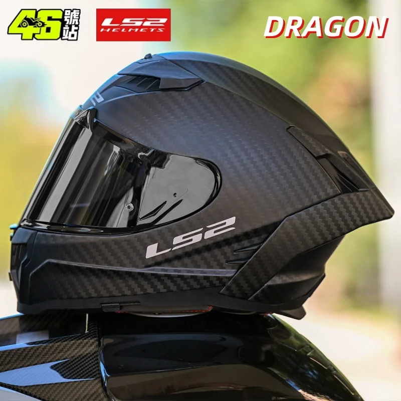 

LS2 DRAGON 6K Карбоновый полнолицевой шлем 2025 Новый легкий и прочный мотоциклетный шлем для спорта ECE 06 с двойным кольцом D