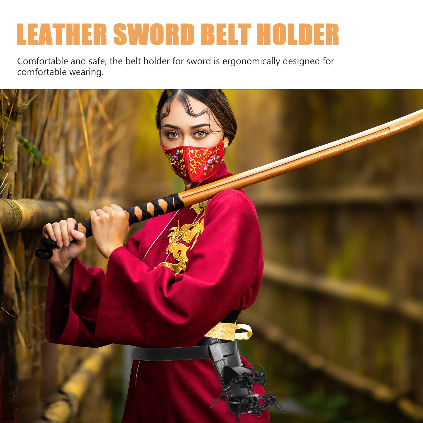 

Sword Belt Holder for 2 or 3 Swords Storage Frog Mens Practical Long Use Sword Carrying Storage