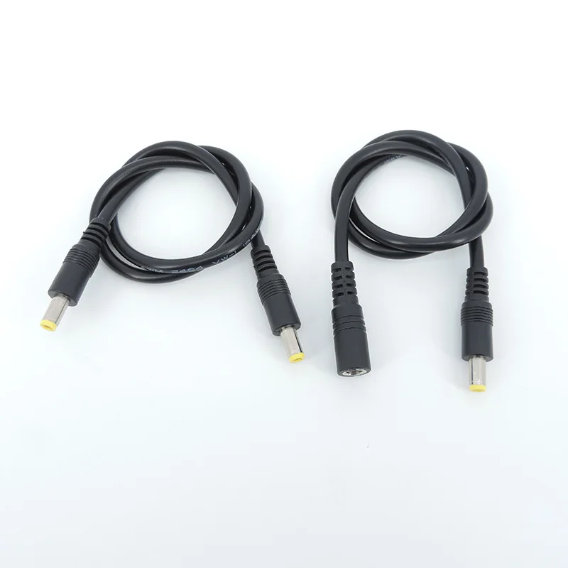 0.5/3/1.5m DC male to male female power supply connector Extension Cable 18awg  wire Adapter for strip camera 5.5X2.5mm 2.1mm