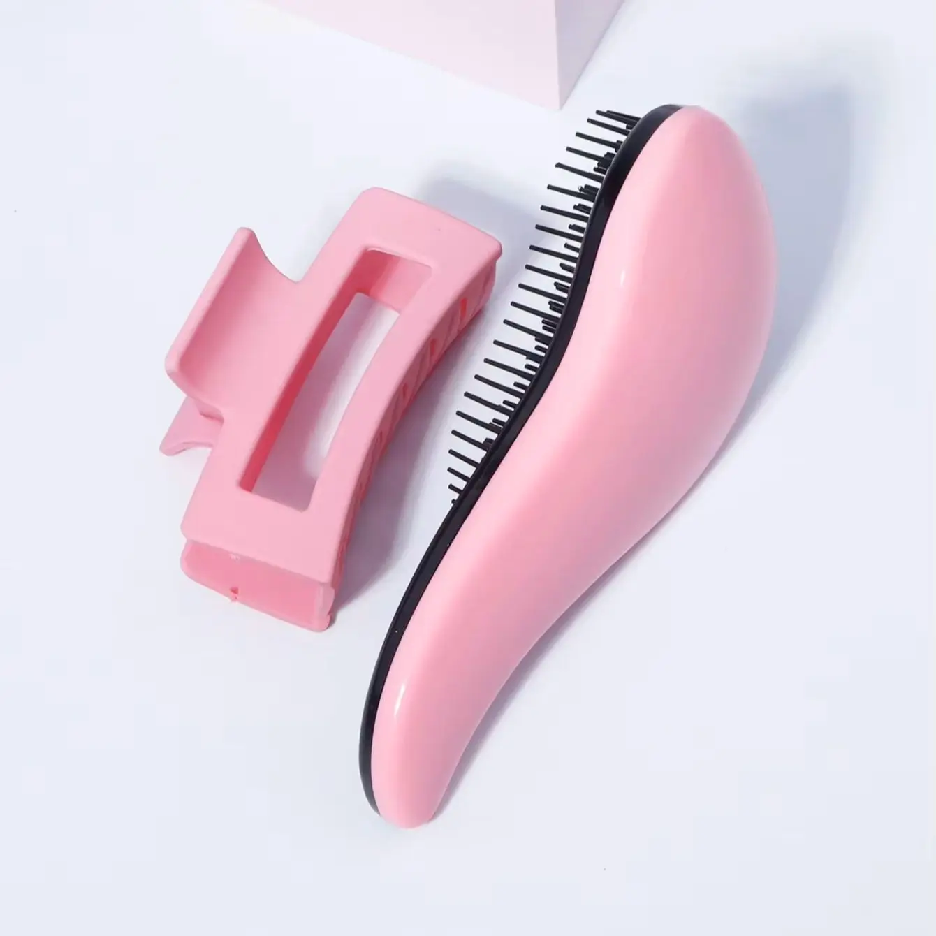 2pcs hair styling tool set, anti slip square toothed gripper, dolphin shaped massage scalp brush, Special for Real Hair Wigs - view 5