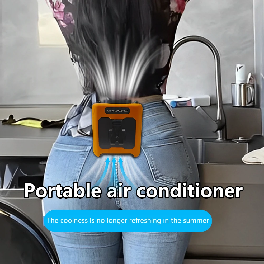 

Портативный поясной вентилятор емкостью 20000 мАч с 5-скоростной регулировкой и 40-часовым охлаждающим вентилятором со светодиодной подсветкой, подходящим для пеших прогулок на открытом воздухе