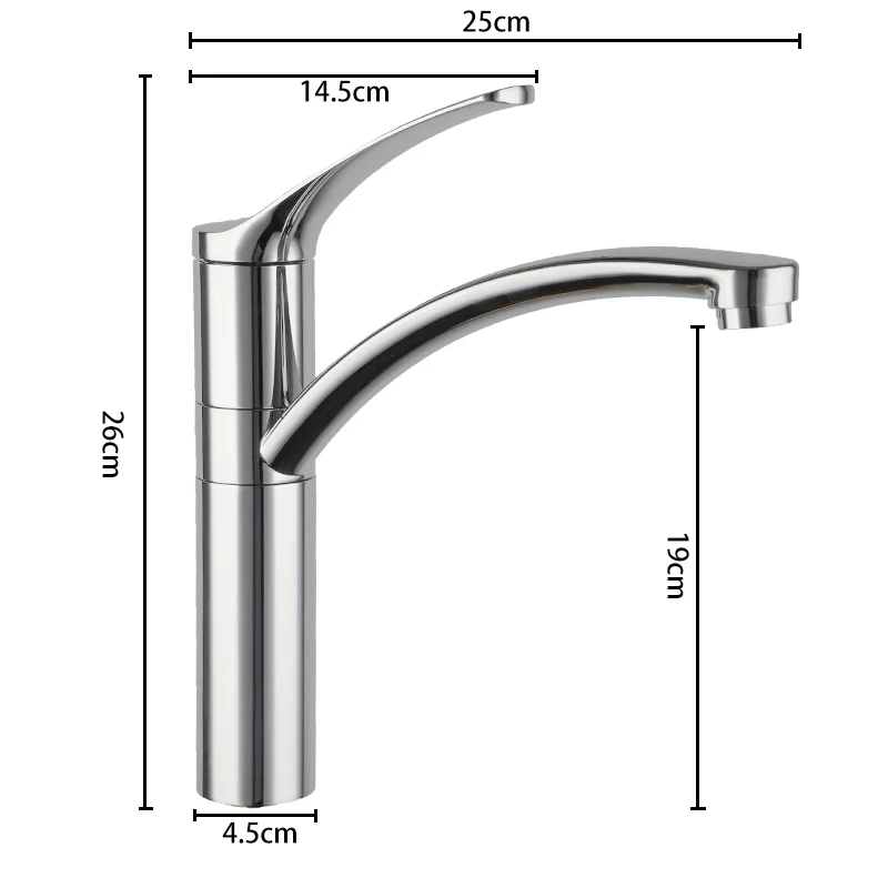 Brass Kitchen Sink Faucets Chrome Kitchen Mixer Faucet Cold Hot Water Tap 360 Rotate Kitchen Sink Mixer Long Nozzle grifo cocina