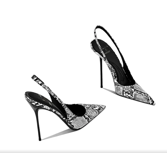 

Белые туфли на тонком каблуке с узором под змеиную кожу, женские летние туфли на высоком каблуке, новый дизайн, нишевый стиль, туфли с открытым носком.