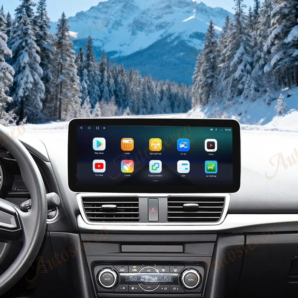 12.3 inch Qualcomm Car GPS Android 14 Navigation For Mazda Axela 2014-2019 Head Unit Multimedia Player Car Radio Auto