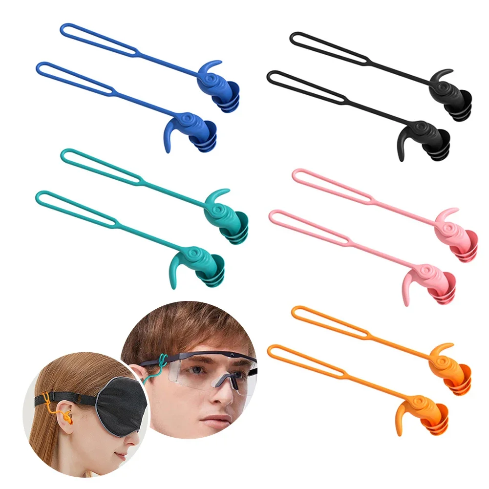 سدادات أذن للسباحة، مشبك أنف مقاوم للماء، يمنع تقليل الضوضاء المائية، سدادة أذن من السيليكون الناعم، مستلزمات غوص السباحة