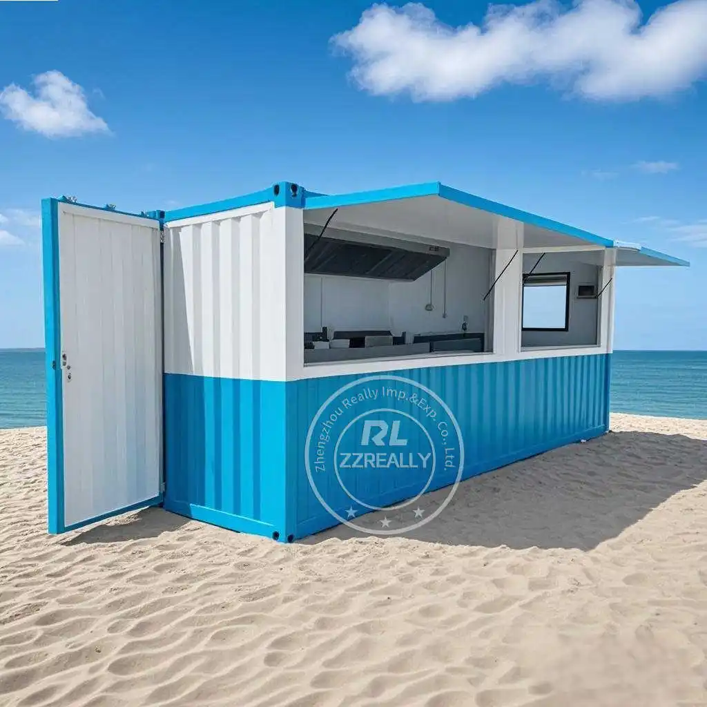 Affordable 20FT container cafe Container Kiosk Restaurant Bar with fully equipped kitchen Europe Standard