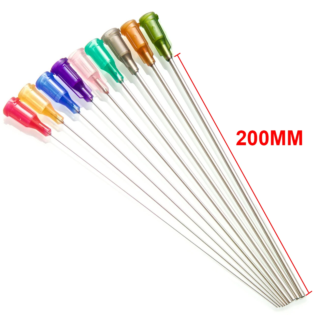 200MM Flat Mouth Extended Needle ,Long Dispensing Needle Nozzle ,8 inch Luer Lock Needle Blunt Tip for Liquid ink Oil Dispenser