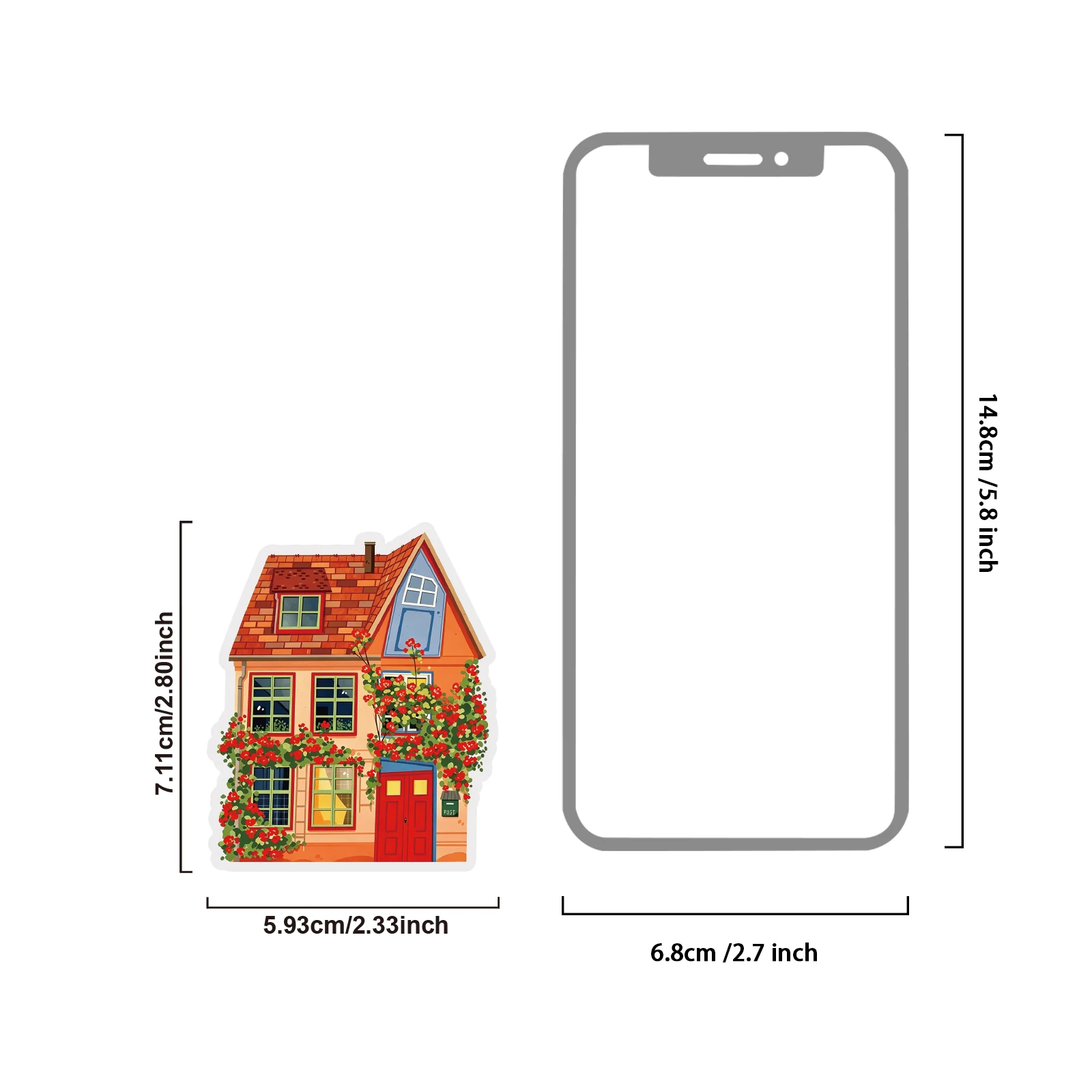 Etori Life 15Pcs Autumn Field Scenery with Black Cat Design Creative Pattern Stickers Die-Cut Technique Suitable for DIY Notebooks, Handbags, Guitars, Photo Albums, Diaries, Scrapbooking Supplies, Room Decoration, Party Stickers, Cute Aesthetics, Children's Stickers, Korean Stationery, School Supplies