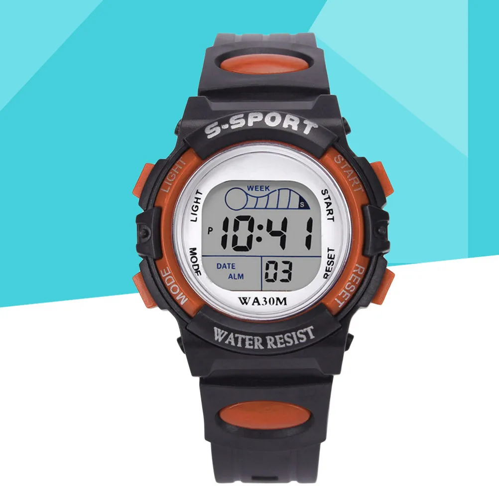 Children Electronic Watch Kids Digital Wristwatch Students Sports Waterproof Luminous Quartz Movement Calendar Alarm Clock