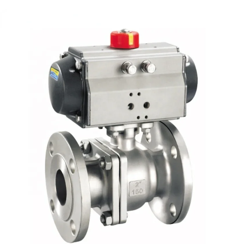 DN80 Pneumatic Operator Control SCS14 Forged Trunnion Flange Ball Valve