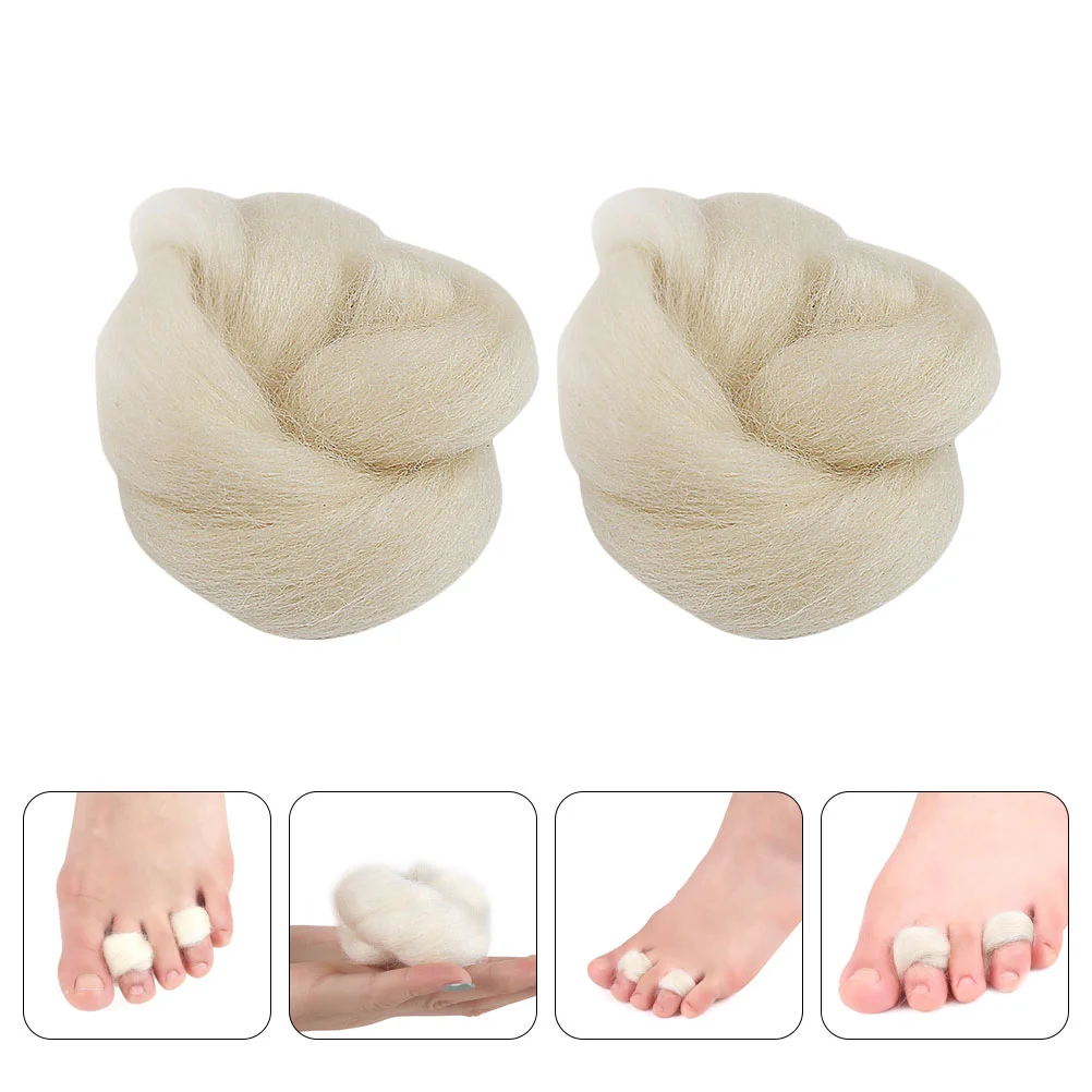 

2 Pcs Wool Toe Separator Separators Foot Dividers Soft Overlapping Spacers Small Professional Manicure