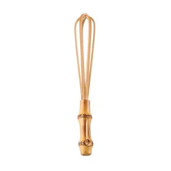 Kitchen Cooking Baking Tool Handmade Natural Bamboo Mini Small Hand Flour Mixer Blender Manual Egg Beater Whisk