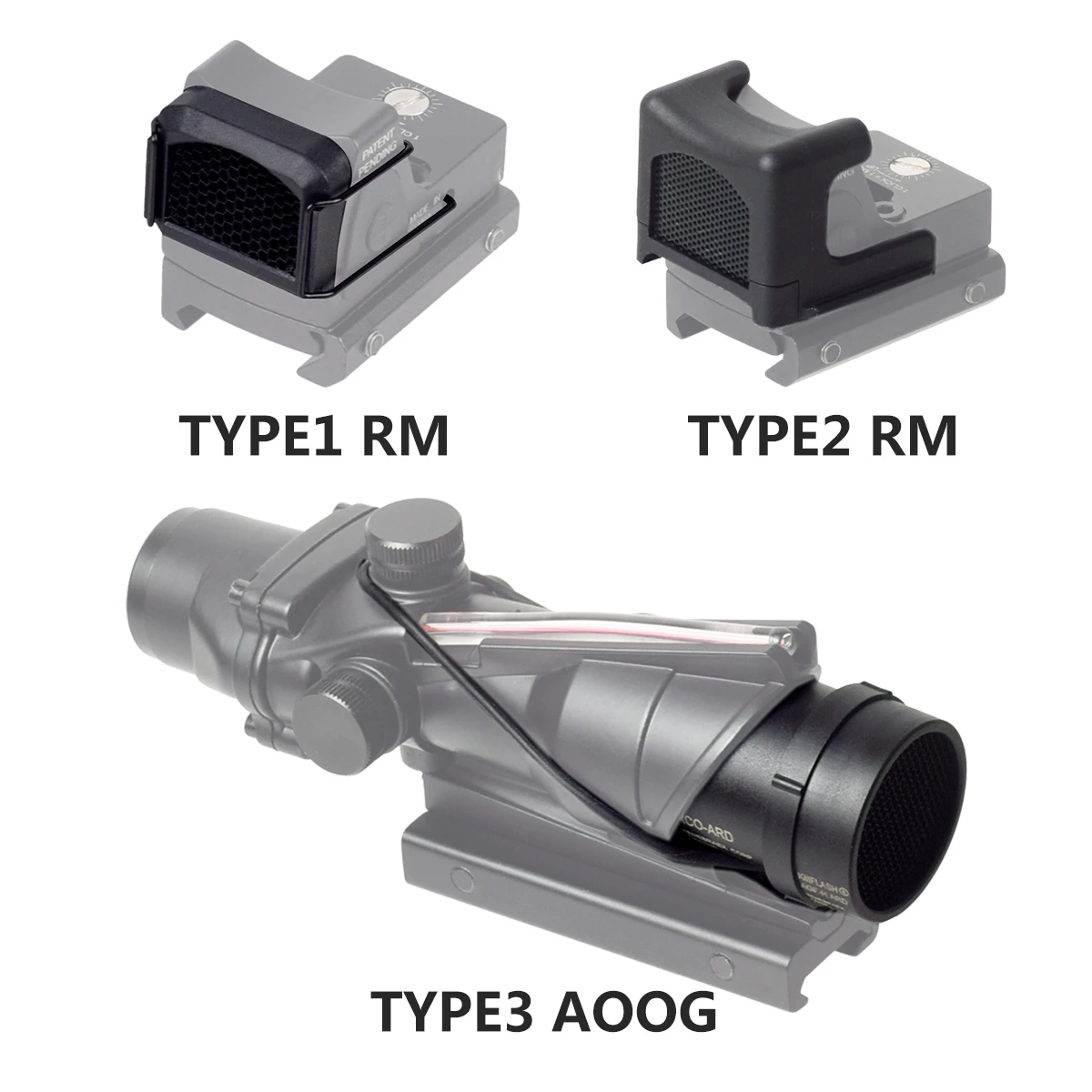 

Anti-Reflection Device Killflash Protective Lens Honeycomb Metal Mesh Protector Cover Scope Cap For RM AOOG Red Dot Sight