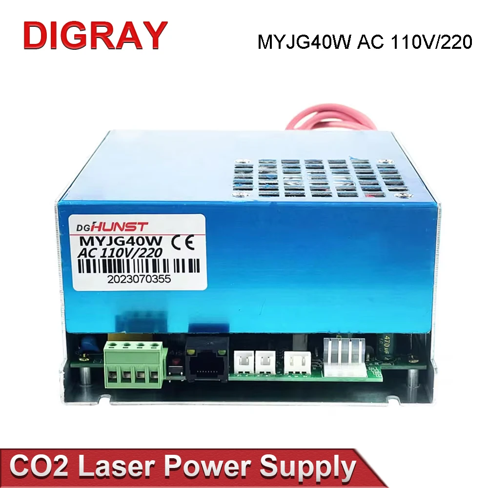 DIGRAY MYJG-40W CO2 Laser Power Supply 110V/220V With LCD Port Laser Generator for 40W Laser Engraving Machine