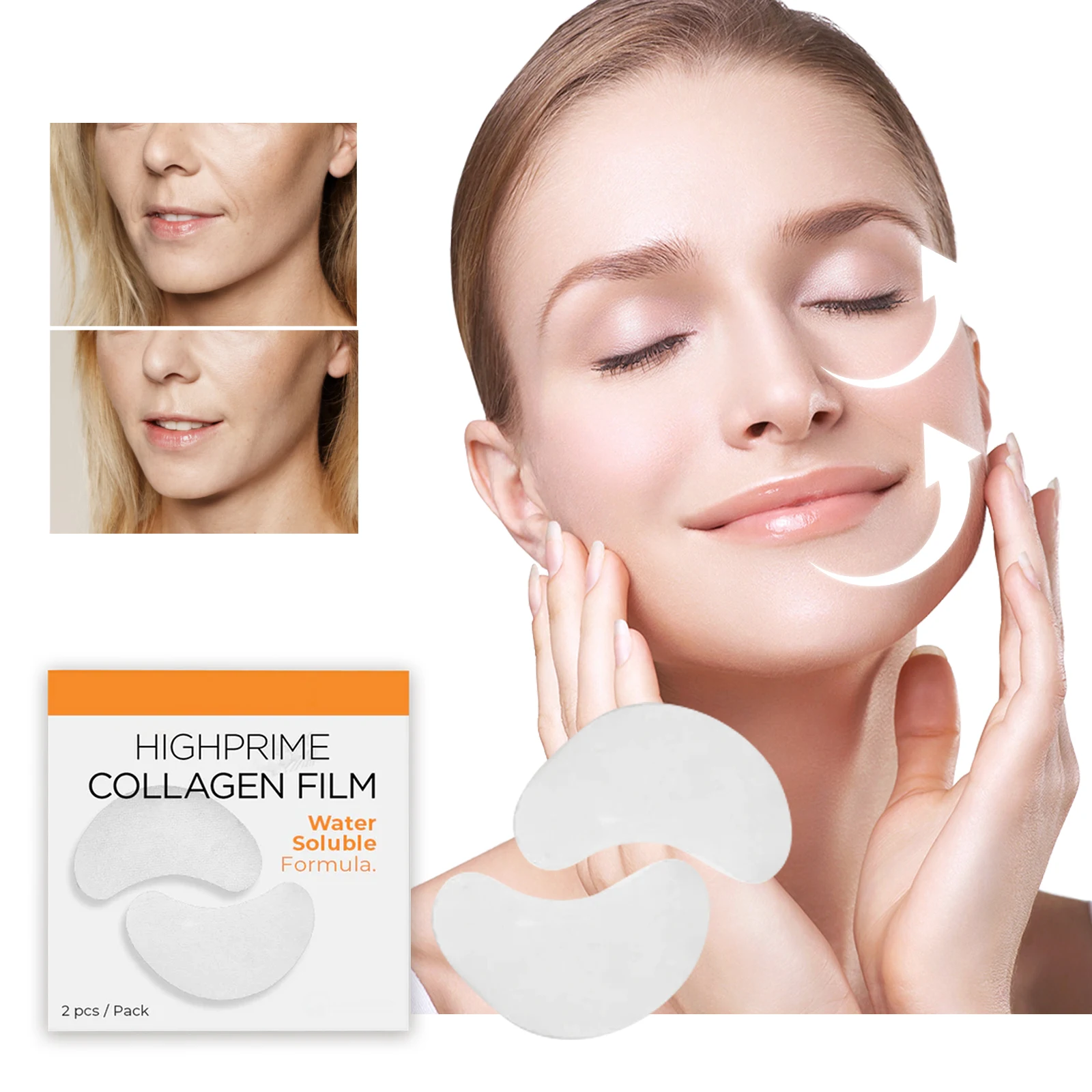 

EELHOE Collagen Water Soluble Eye Mask Desalinates Fine Line Bags under the Eye Dark Circles Hydrating Tight Eye Patch