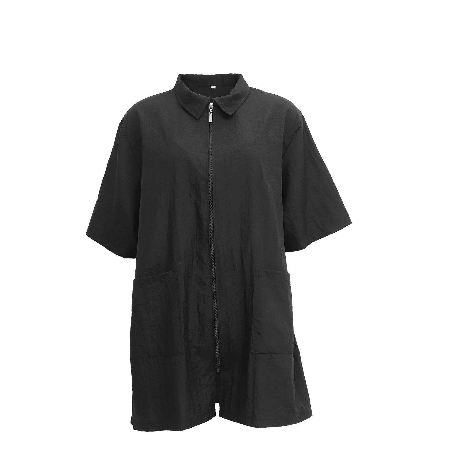 

Hair Dye Clothes Lightweight Waterproof Nylon Material Short Sleeve Zipper Design for Women Men Hair Treatment Salon Use