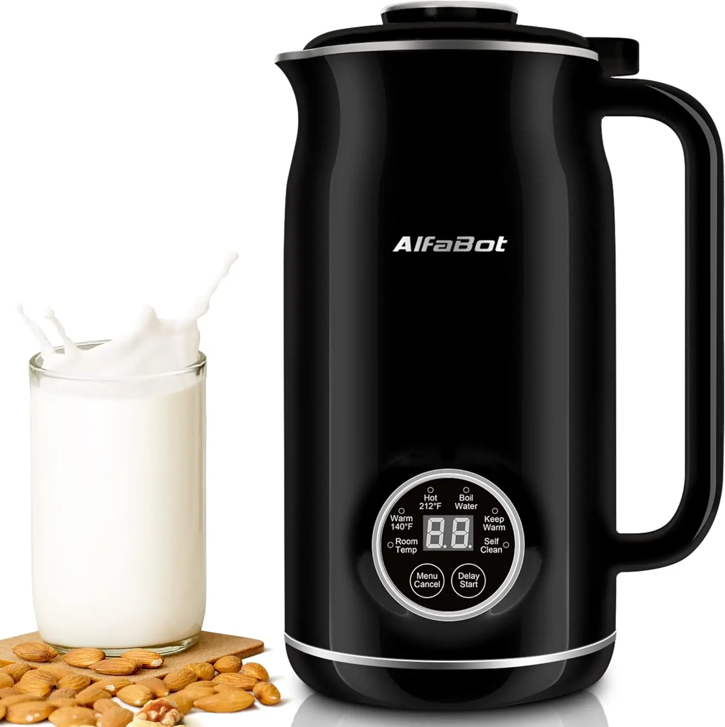 Milk Maker, Automatic Almond Milk Machine for Homemade Plant-Based Milk, Oat, Soy, Dairy Free Beverages