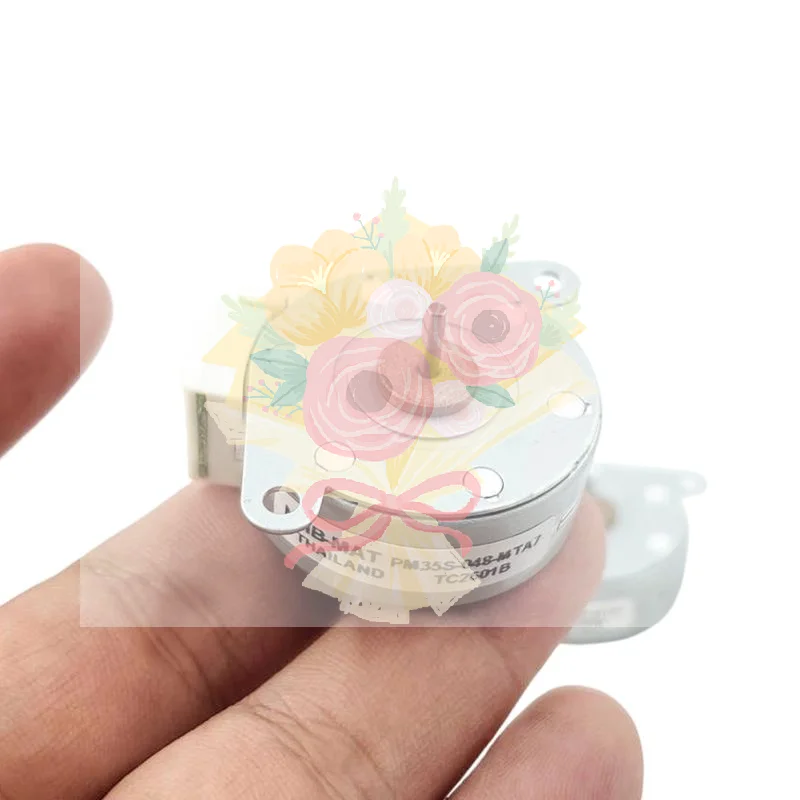 Minebea PM35S-048 Mini 35mm Round Thin Stepper Motor Micro 2-Phase 4-Wire Stepping Motor 7.5 Degree 2mm Shaft DIY Printer