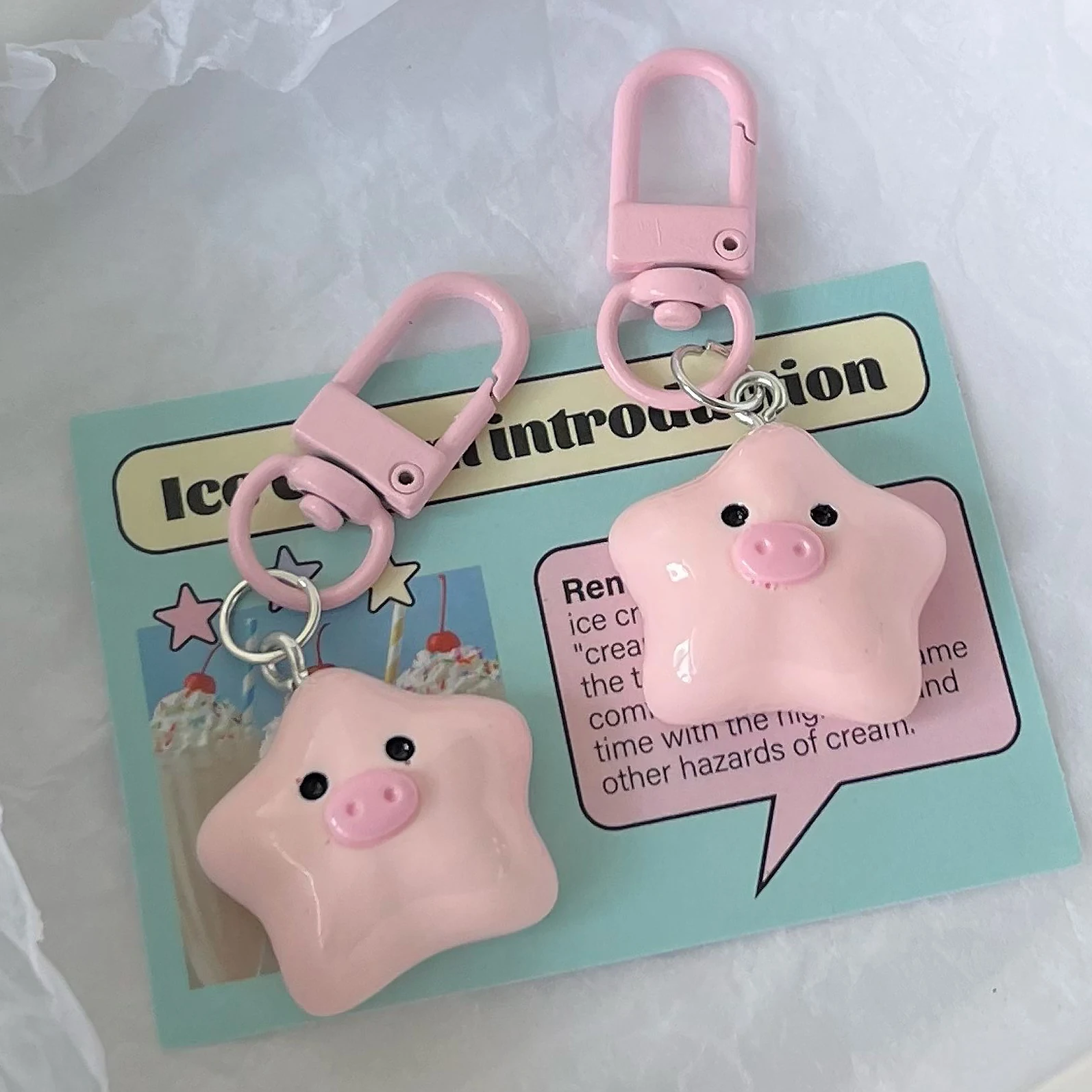 Cottonpeko 1 + 1 suit pig keyring keyring Bag Hanger keychain