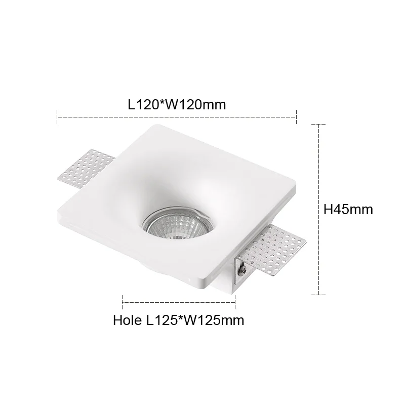 Verzonken Gips Downlight Plafondlamp GU10 LED Anti-Glare Ingebed Randloze Spotlight Woonkamer Slaapkamer Gangpad Home Verlichting