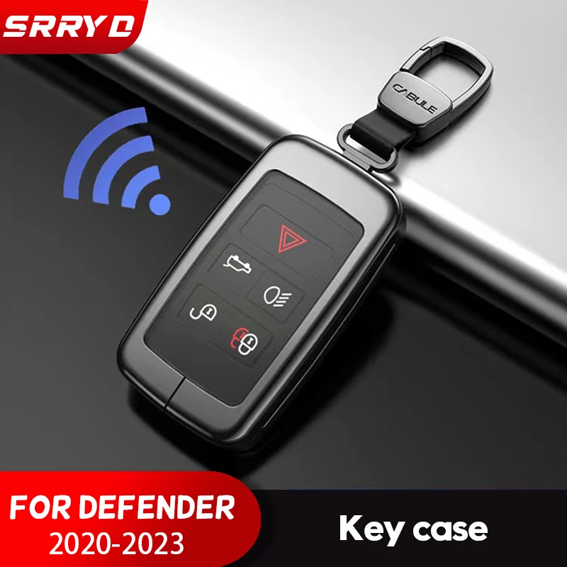 

Car Key Case Cover Bag for Land Rover Defender 90 110 130 2020-2023 Accessories Holder Shell Keychain