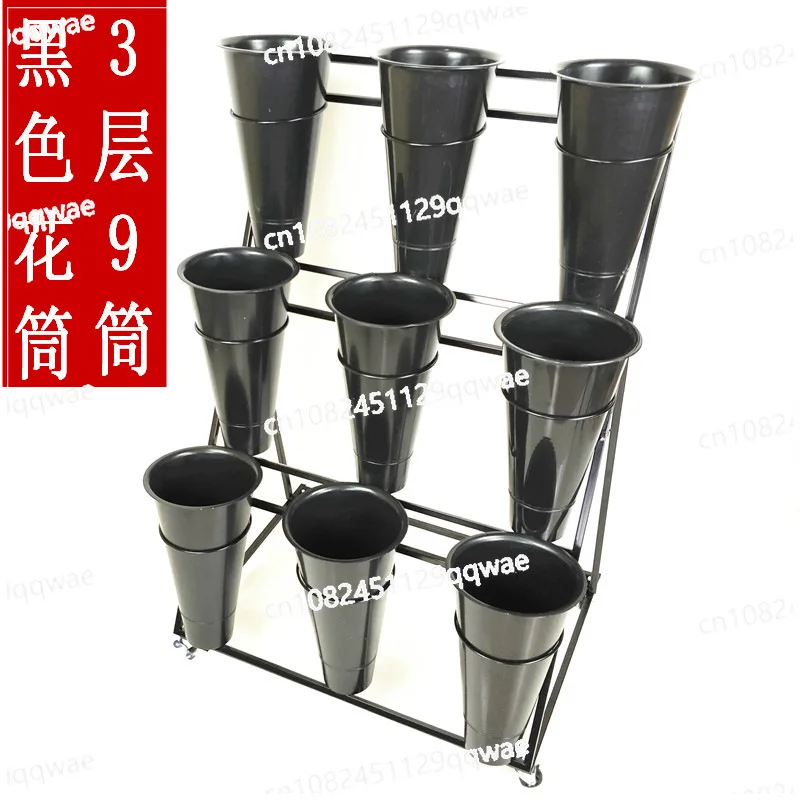 Modern Plant Stand Flower Bucket, Three-Layer Outdoor Indoor Flower Stand