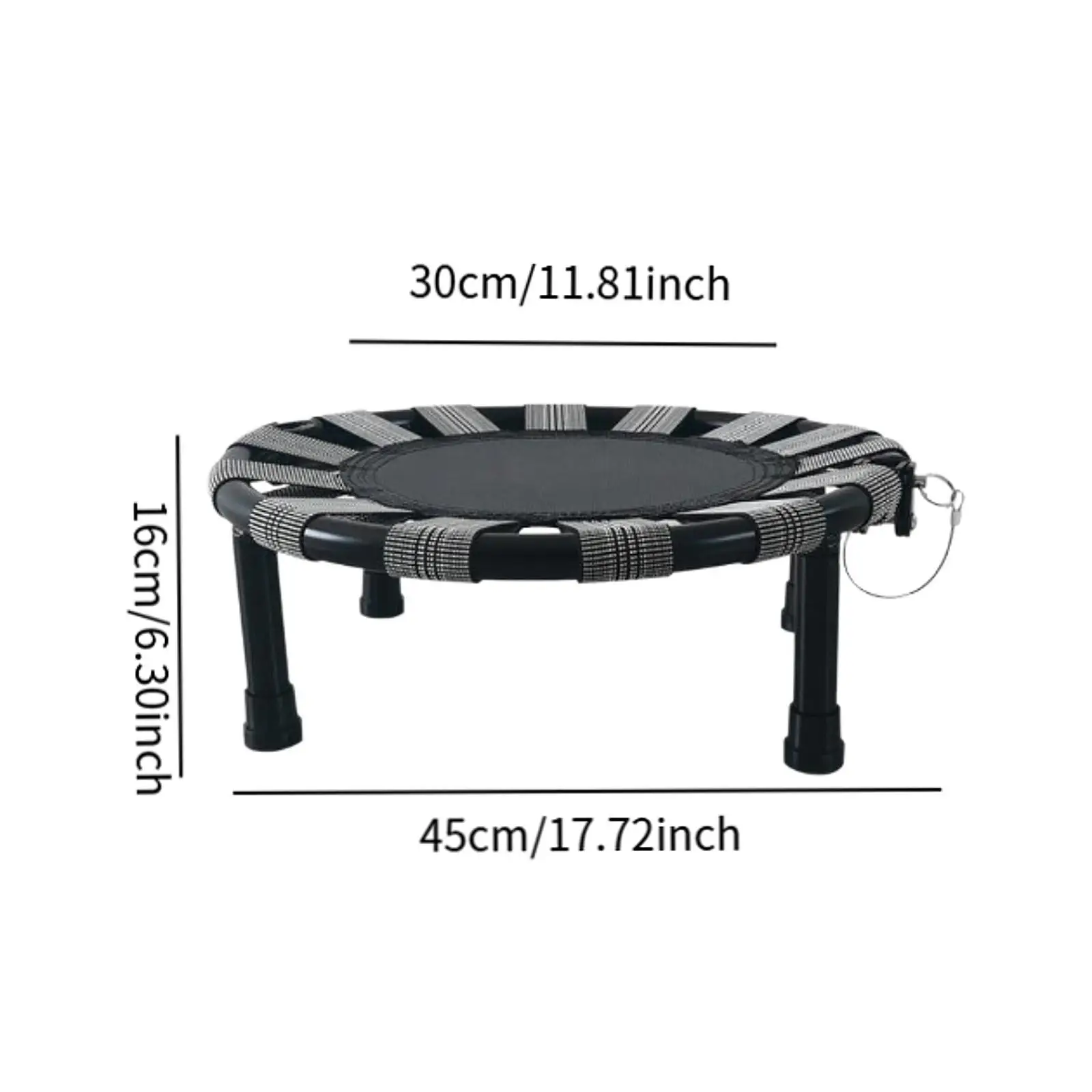 Mini Trampoline with Anti Slip Jump Pad Foldable Fitness Toy Gym Exercise for Kids Indoor Outdoor