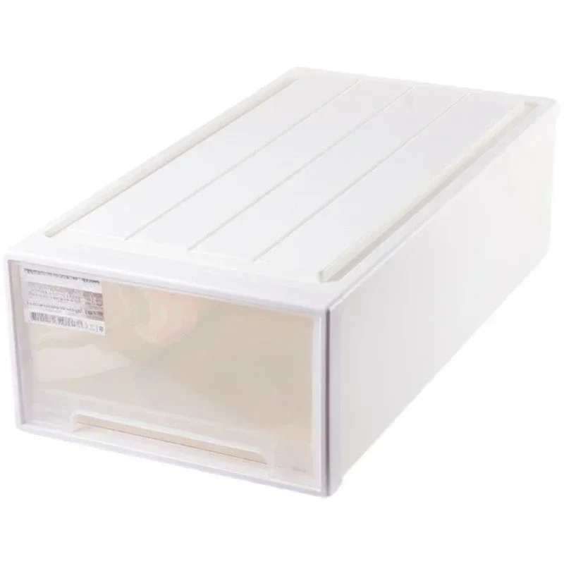 Extended flat drawer storage box, bed bottom storage box, clothing finishing box, shoe box can be stacked