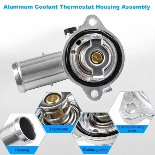 Imagen 2 del producto Carcasa del termostato PinXin Carcasa del termostato para Dodge Durango 2011-2015 para Jeep Wrangler 2012-2018 5184651 AH 5184651 AF 902-852